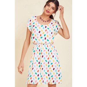 Modcloth Rainbow Gummy Bear A-Line Dress SMALL
